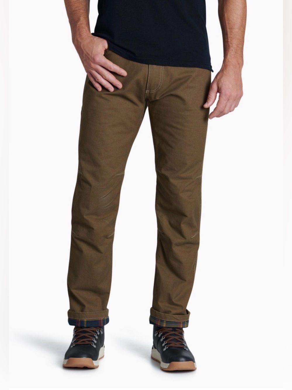 KUHL Hot Rydr Pants Antique Khaki Flannel Lined Layer Winter Men's 40 x 32